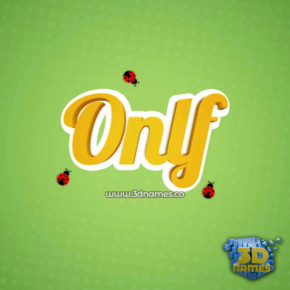 onlf in Ladybugs style - 3D name wallpaper