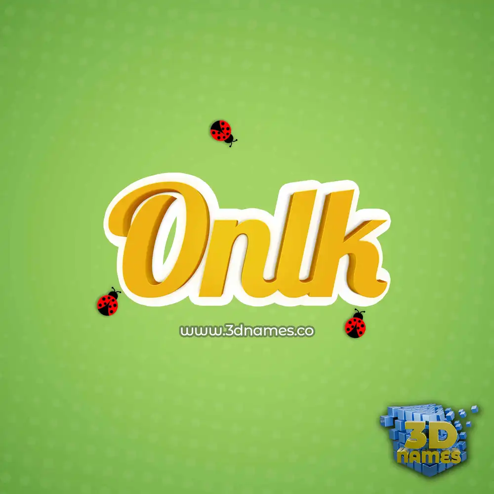 onlk in Ladybugs style - 3D name wallpaper