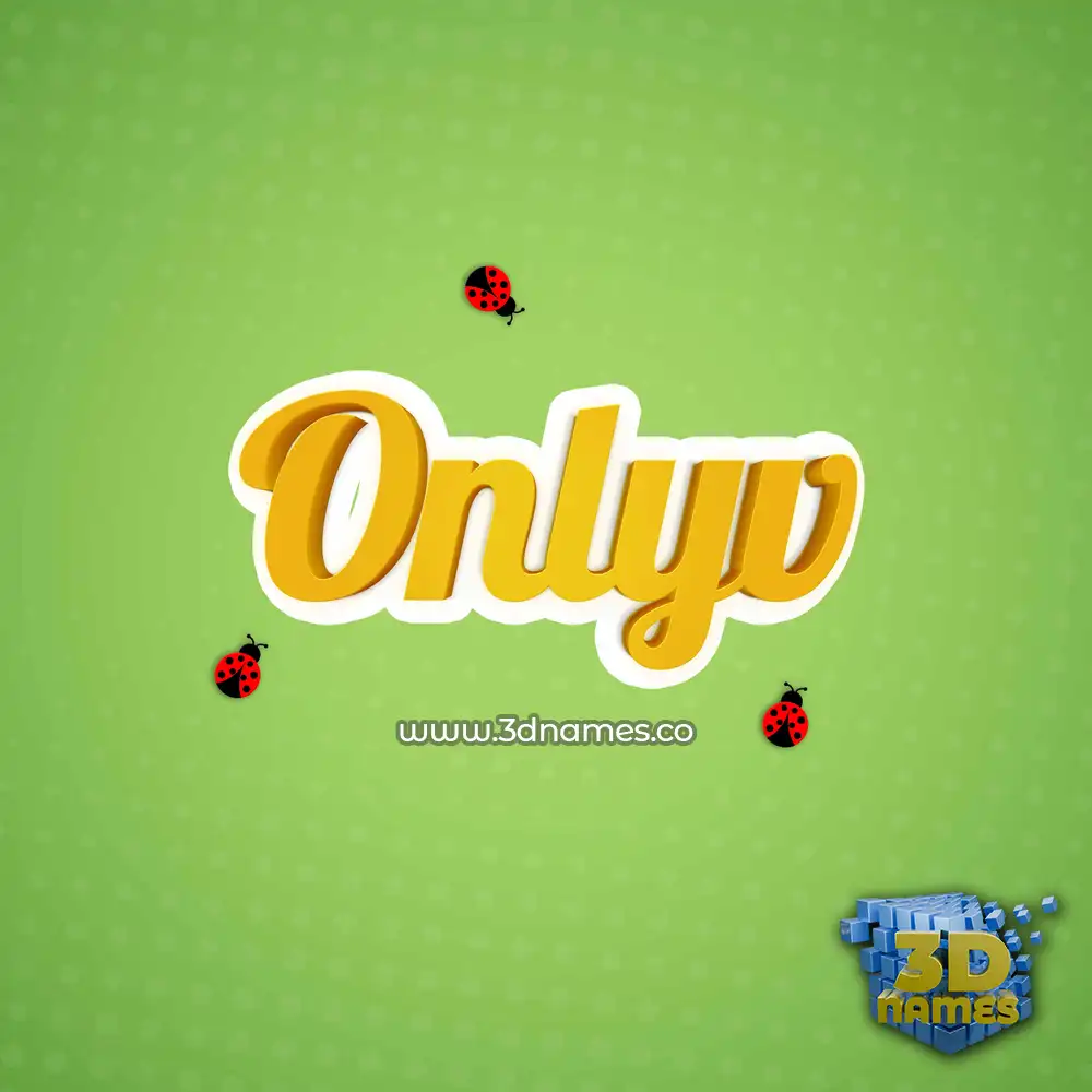 onlyv in Ladybugs style - 3D name wallpaper