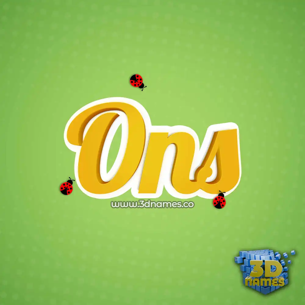 ons in Ladybugs style - 3D name wallpaper
