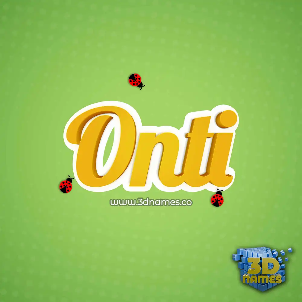 onti in Ladybugs style - 3D name wallpaper