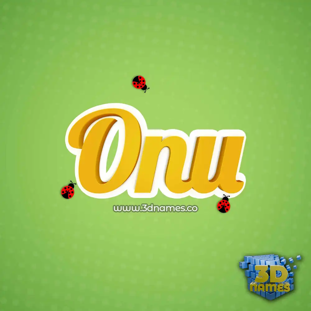 onu in Ladybugs style - 3D name wallpaper