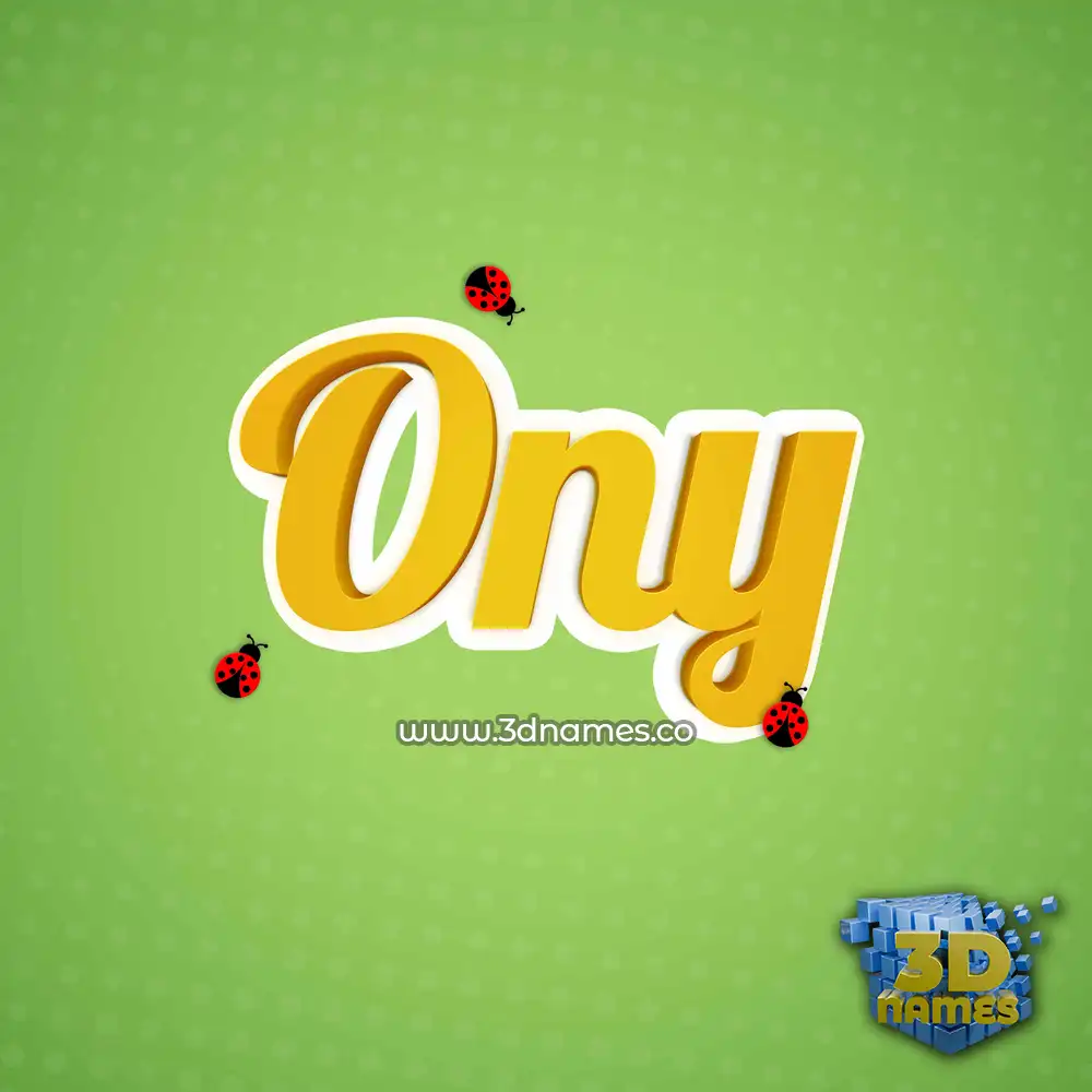 ony in Ladybugs style - 3D name wallpaper