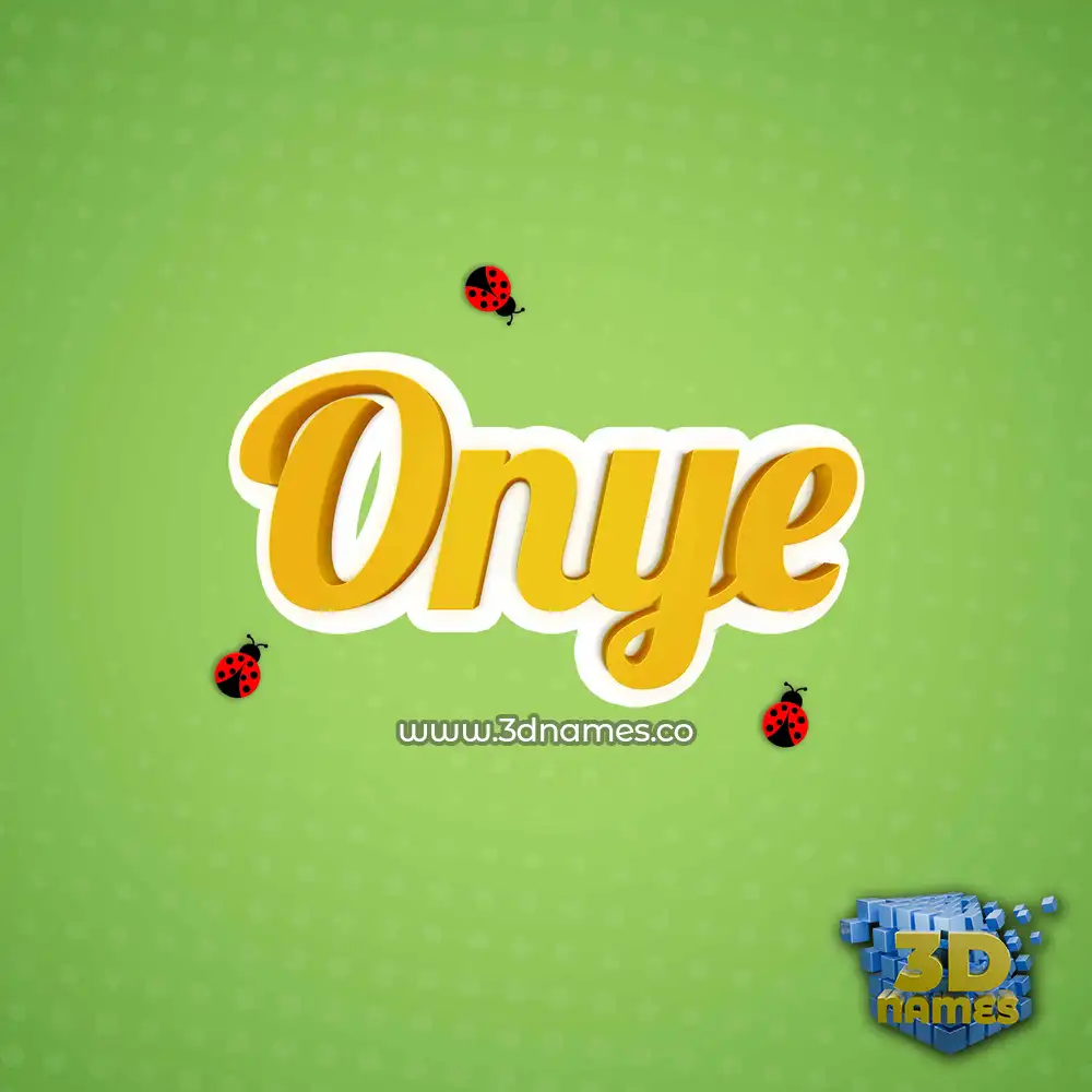 onye in Ladybugs style - 3D name wallpaper
