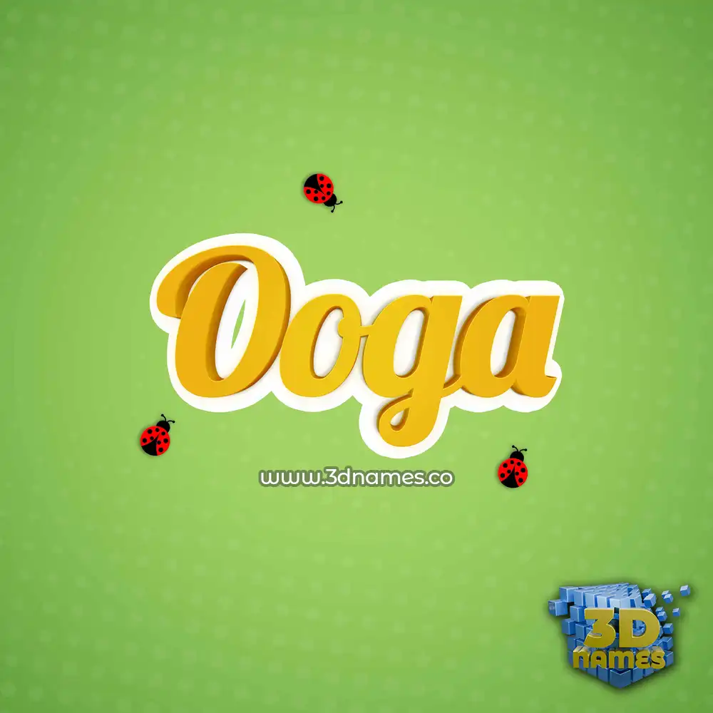 ooga in Ladybugs style - 3D name wallpaper