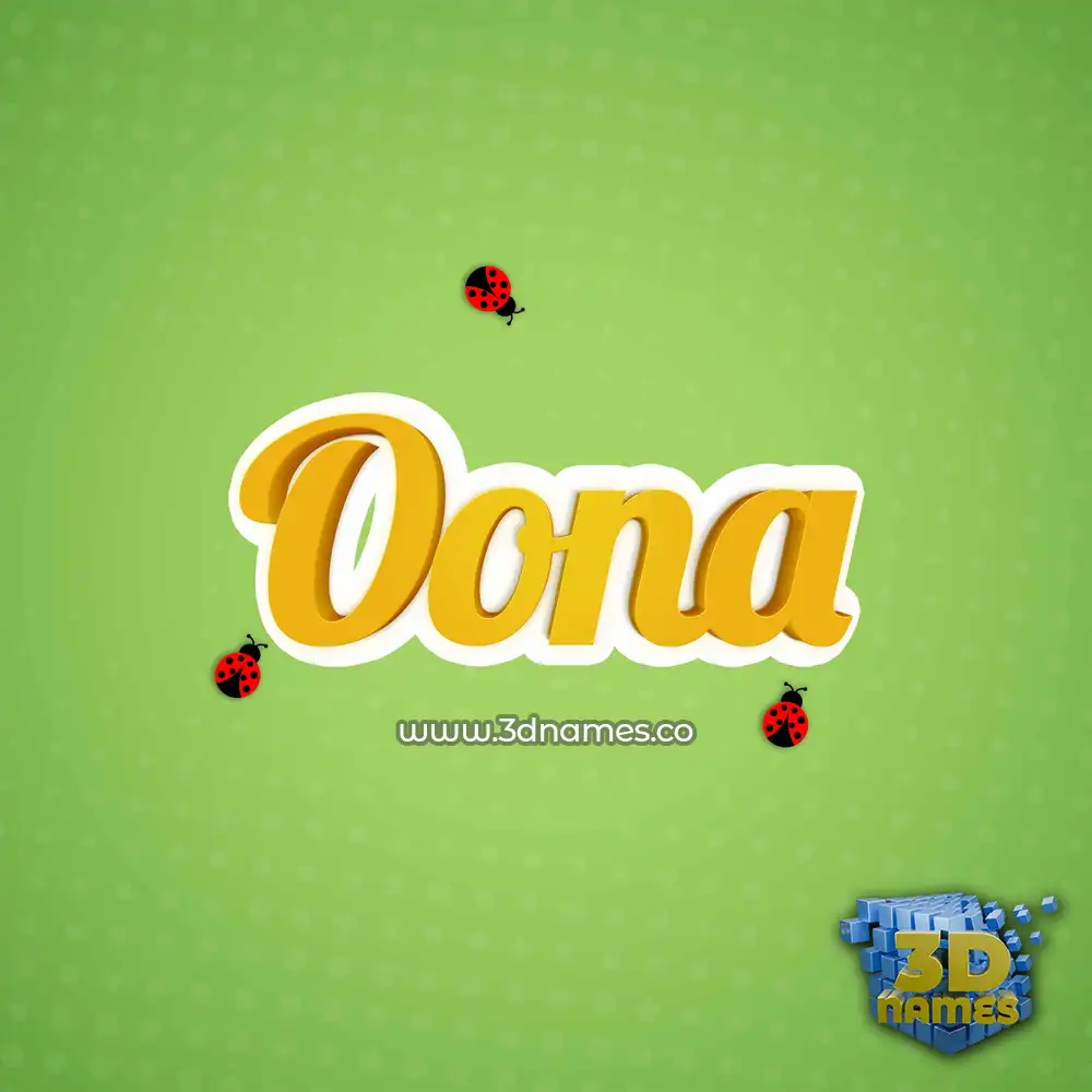 oona in Ladybugs style - 3D name wallpaper