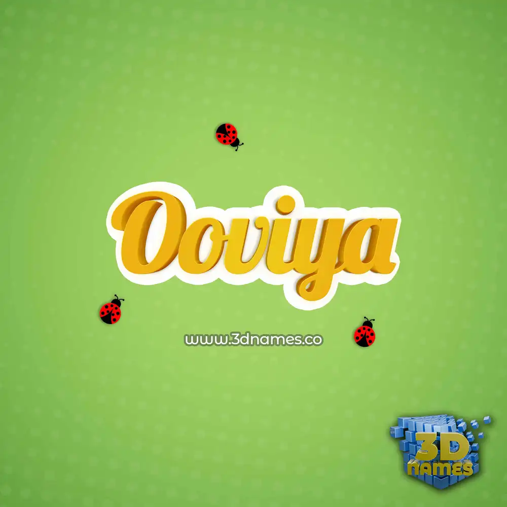 ooviya in Ladybugs style - 3D name wallpaper