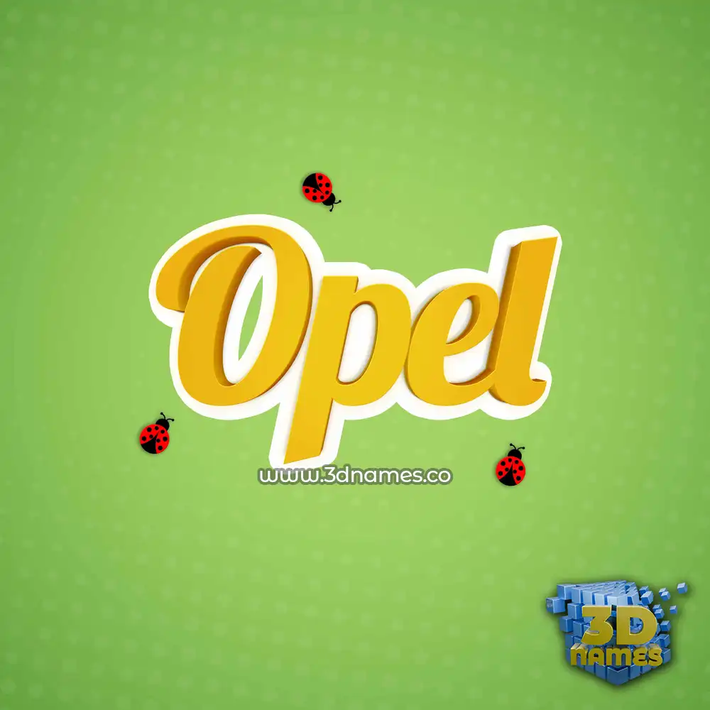 opel in Ladybugs style - 3D name wallpaper