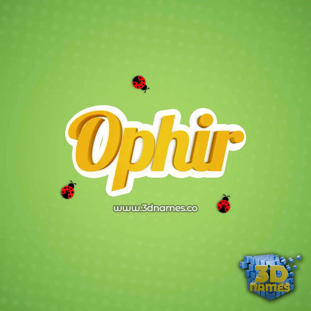 ophir in Ladybugs style - 3D name wallpaper