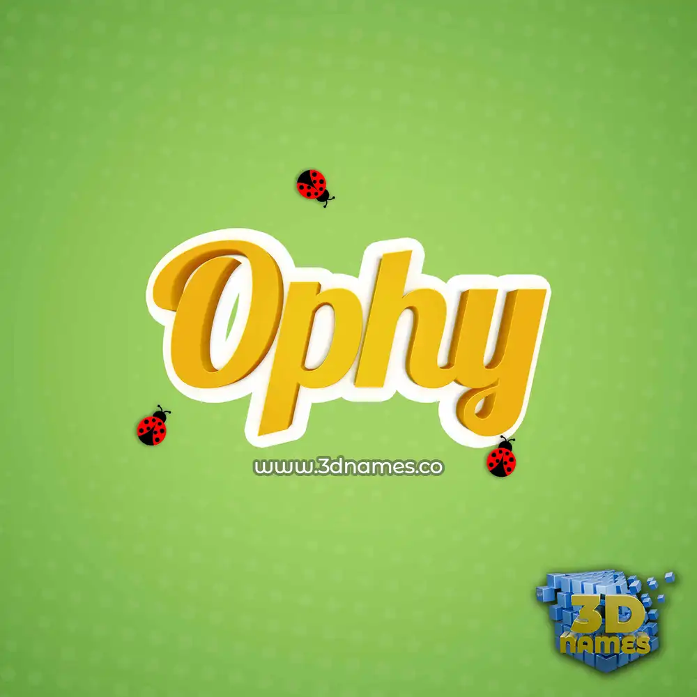 ophy in Ladybugs style - 3D name wallpaper