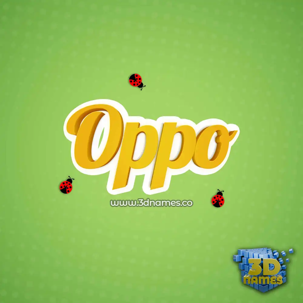 oppo in Ladybugs style - 3D name wallpaper