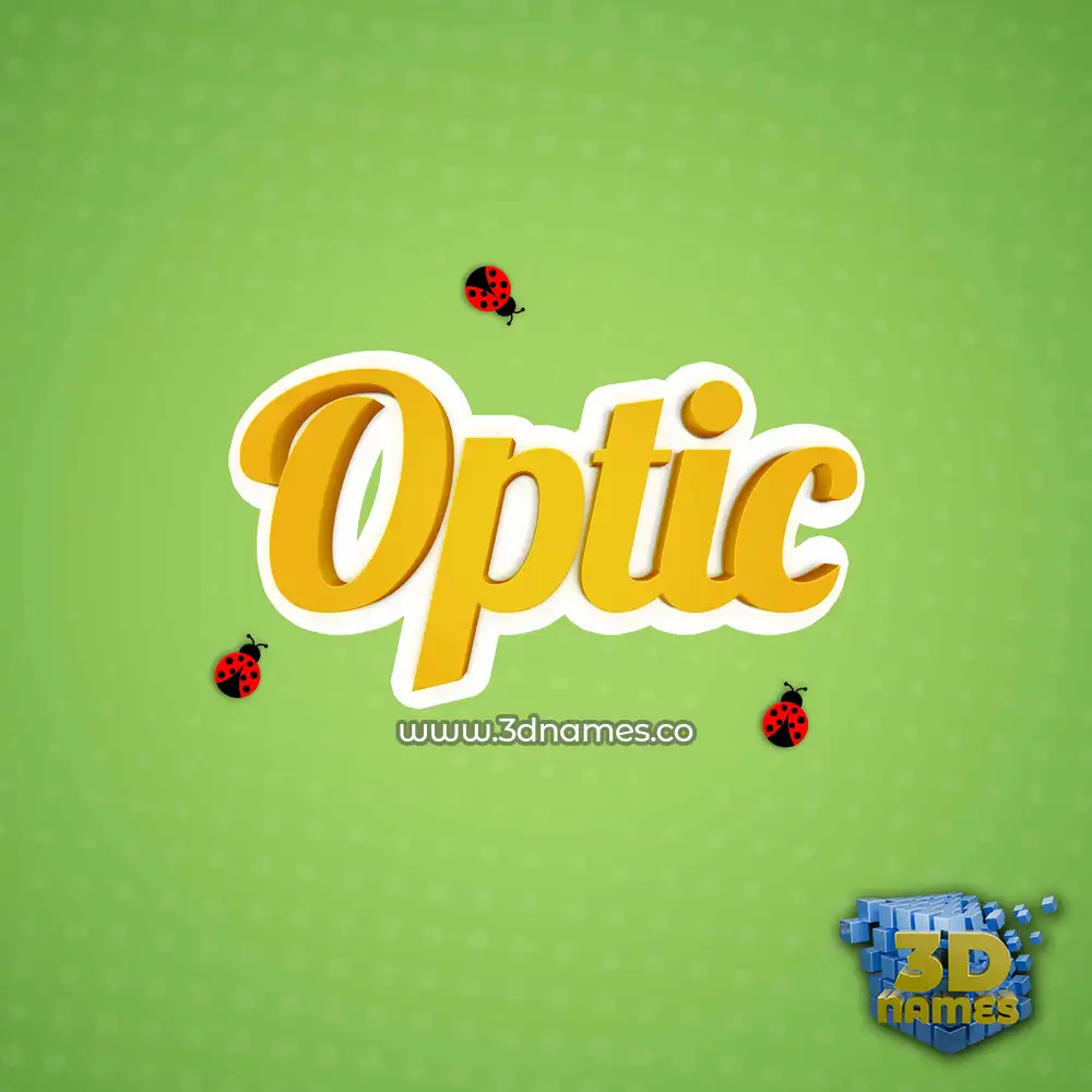optic in Ladybugs style - 3D name wallpaper