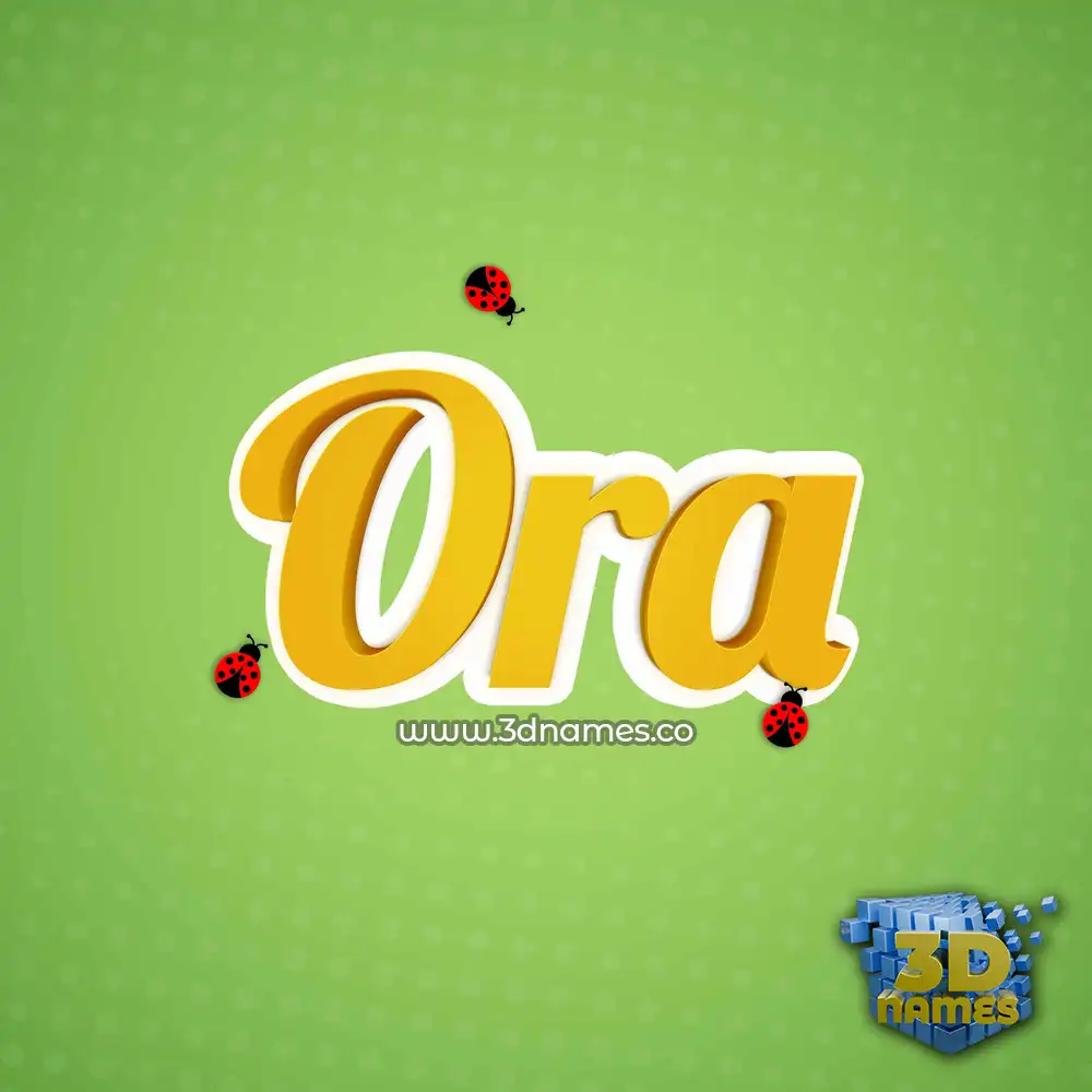 ora in Ladybugs style - 3D name wallpaper