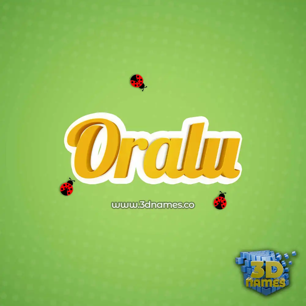 oralu in Ladybugs style - 3D name wallpaper