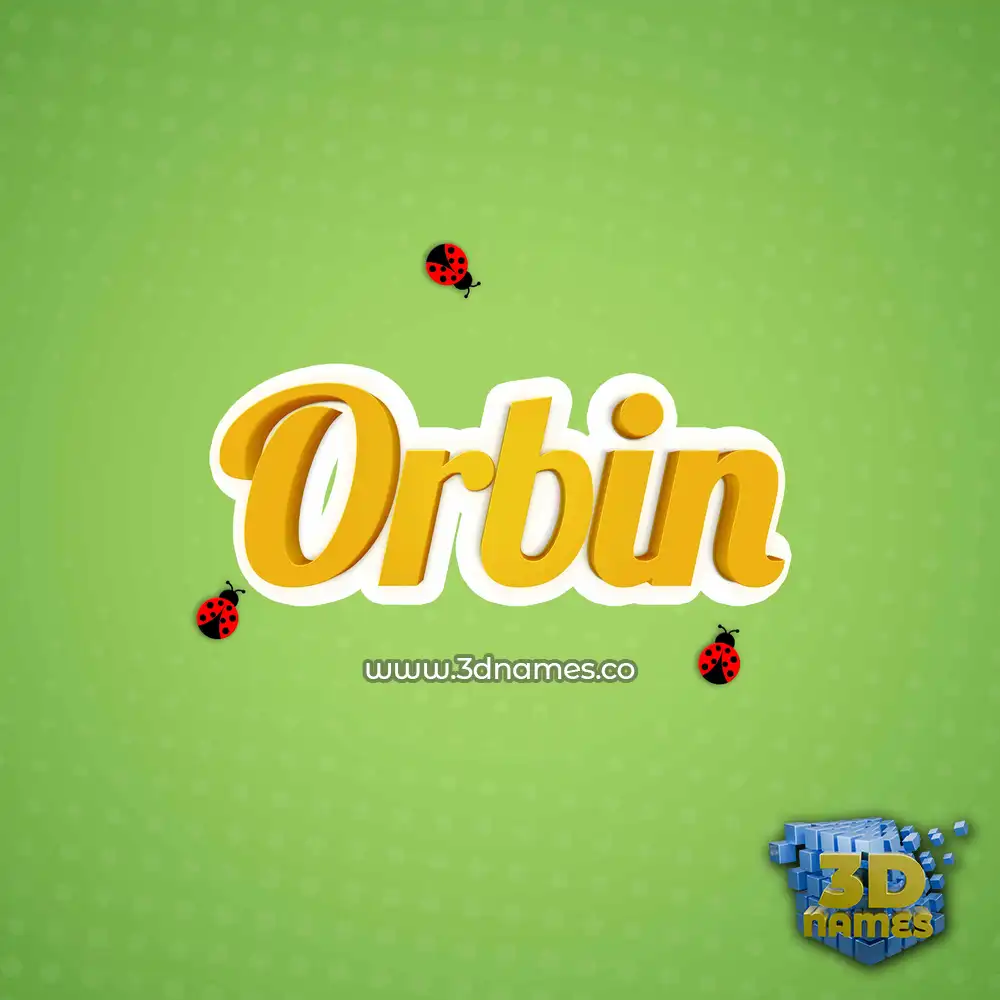 orbin in Ladybugs style - 3D name wallpaper