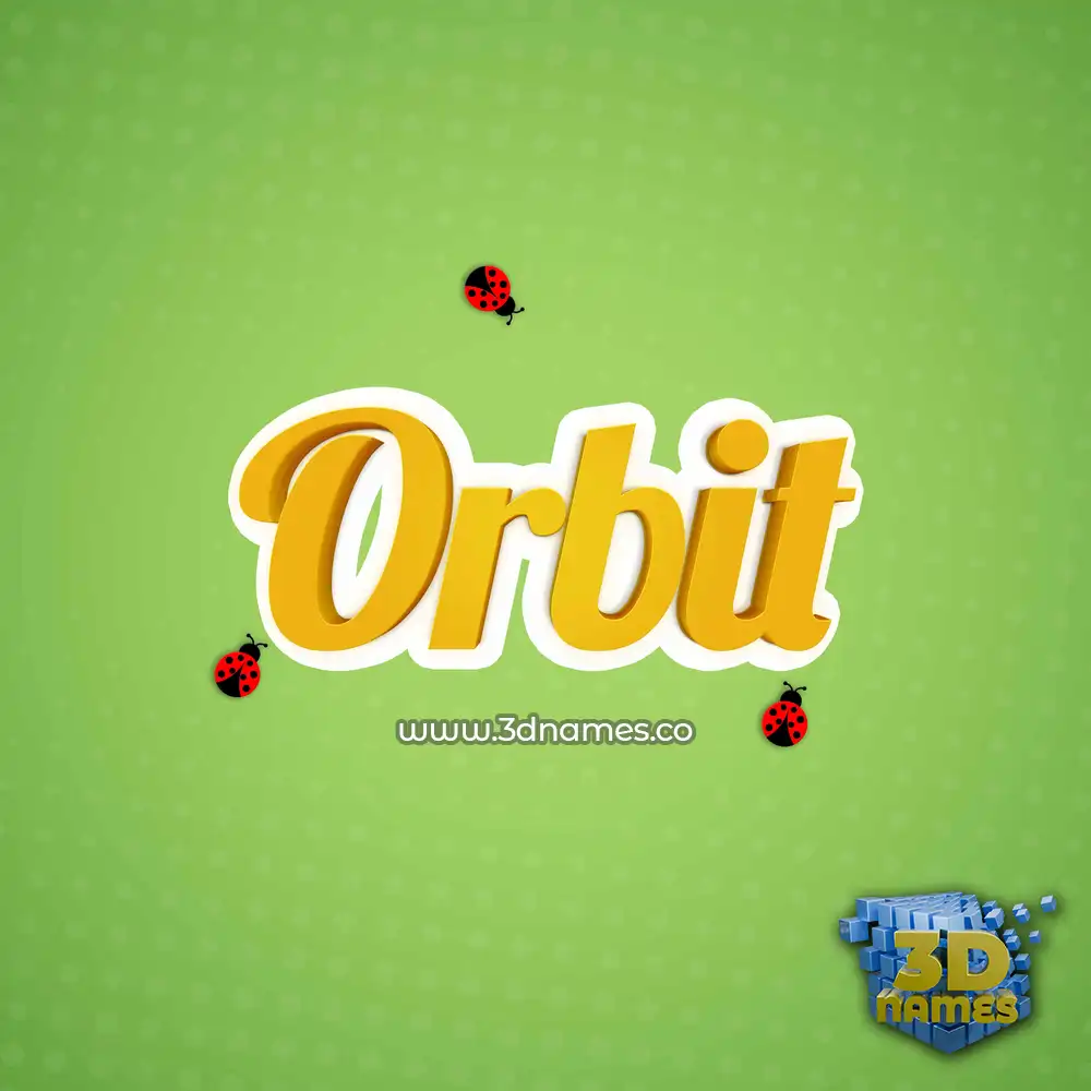 orbit in Ladybugs style - 3D name wallpaper