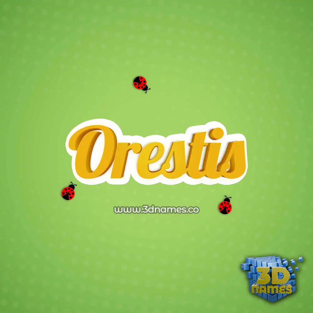 orestis in Ladybugs style - 3D name wallpaper