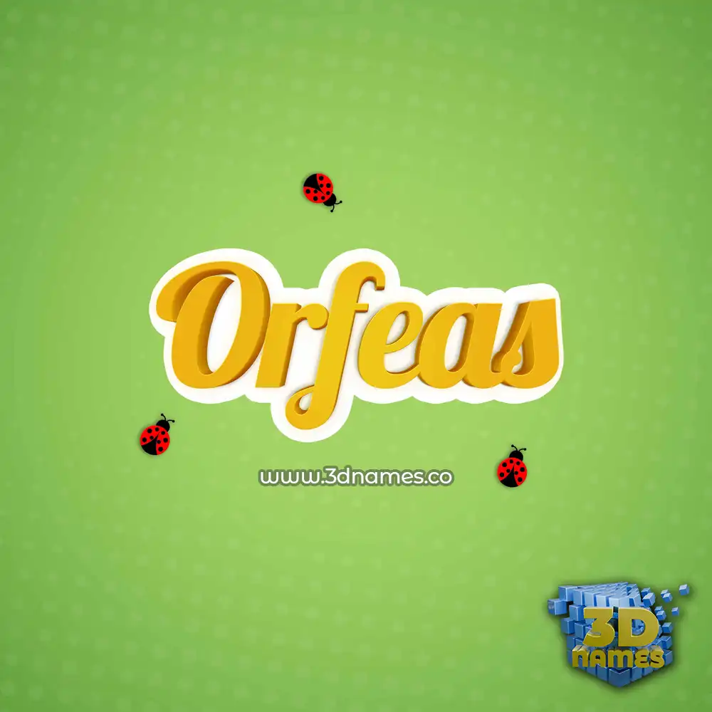 orfeas in Ladybugs style - 3D name wallpaper