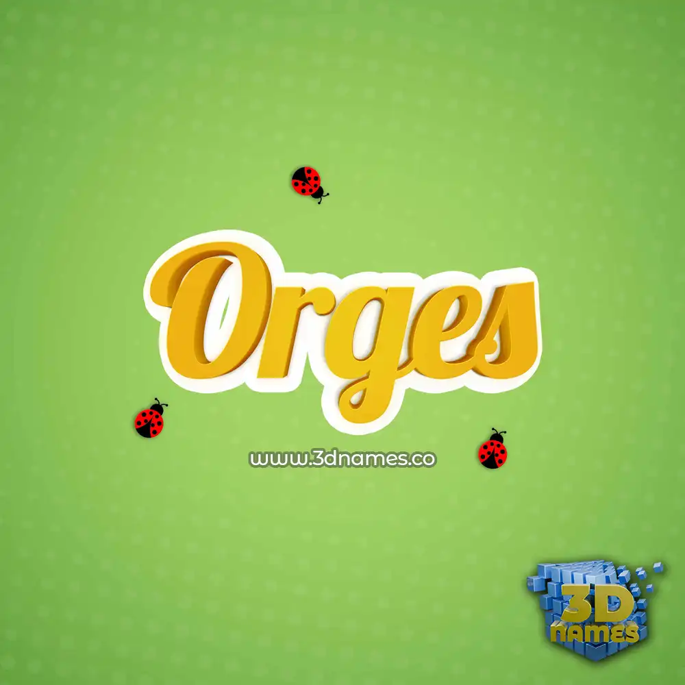 orges in Ladybugs style - 3D name wallpaper