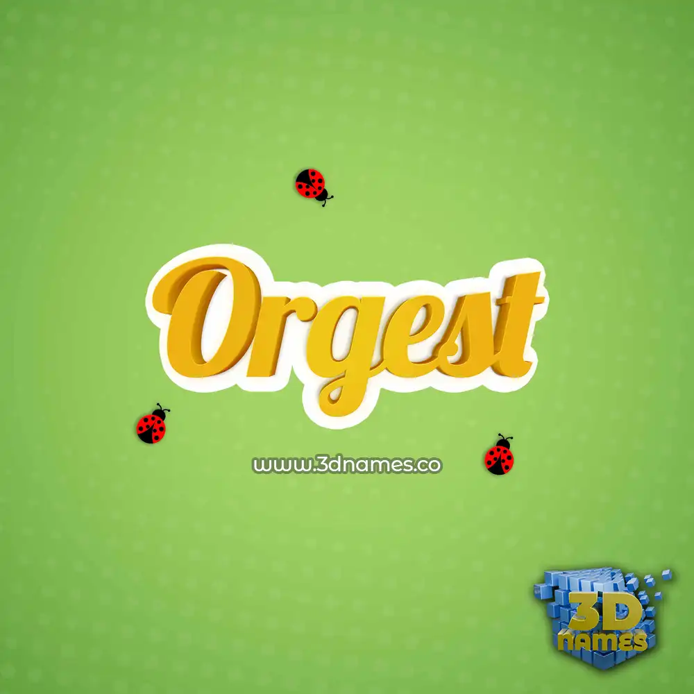 orgest in Ladybugs style - 3D name wallpaper
