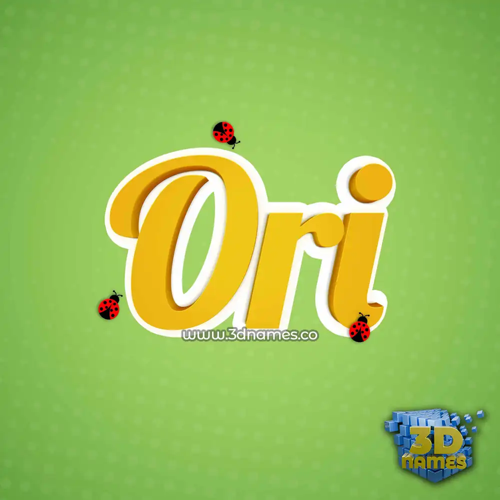 ori in Ladybugs style - 3D name wallpaper