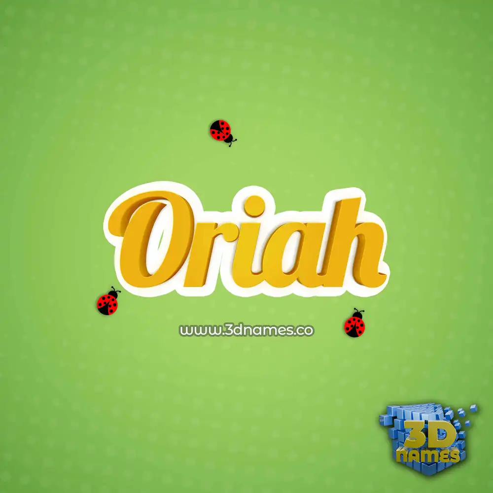 oriah in Ladybugs style - 3D name wallpaper