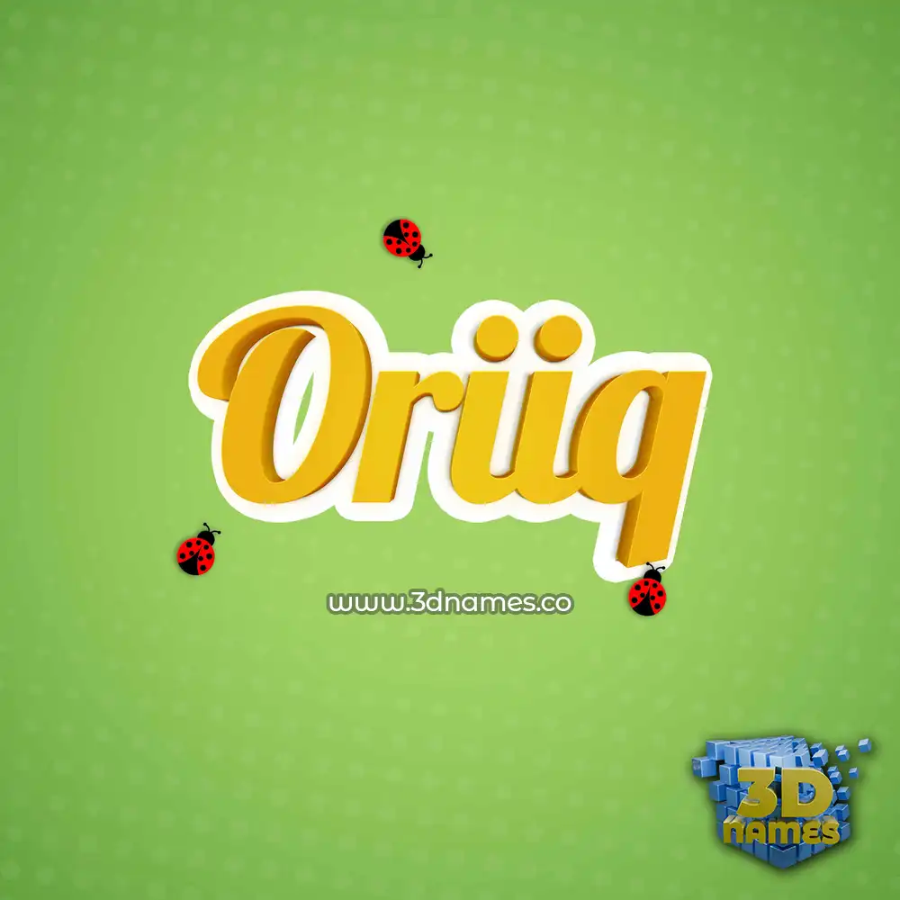 oriiq in Ladybugs style - 3D name wallpaper
