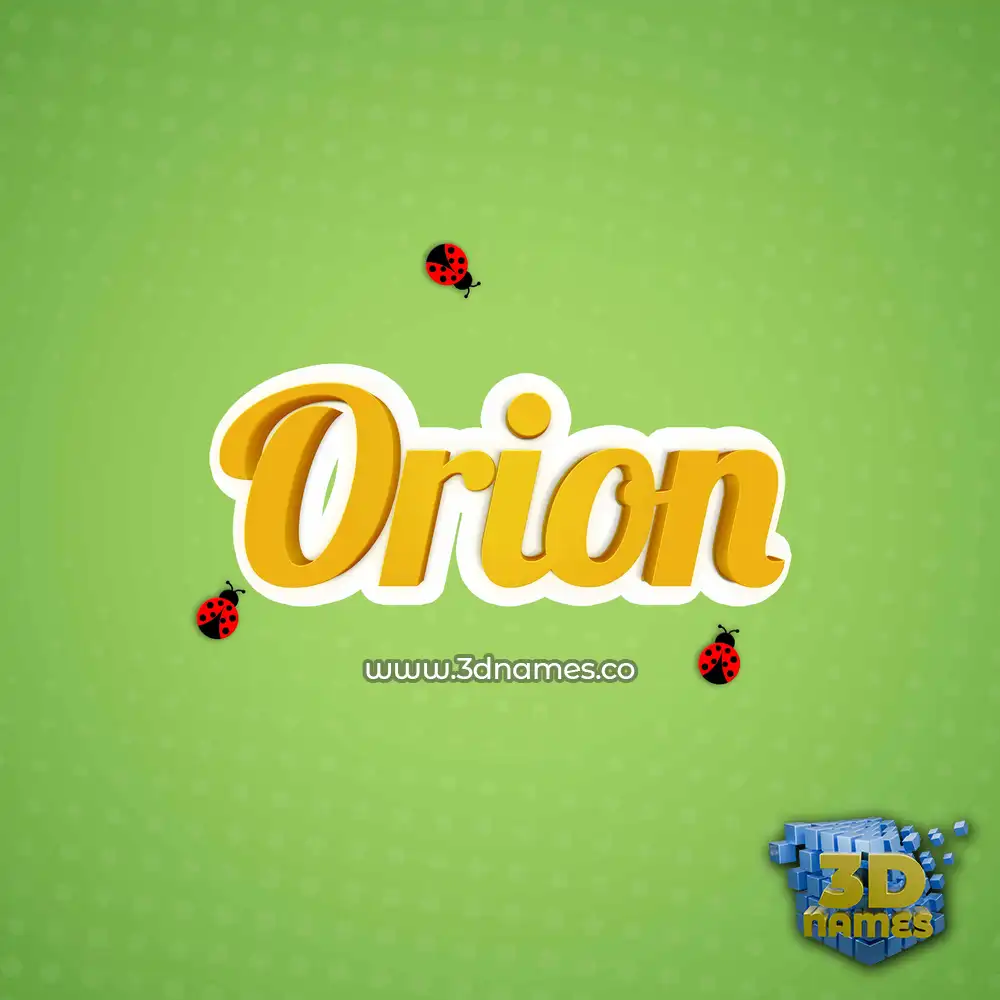 orion in Ladybugs style - 3D name wallpaper