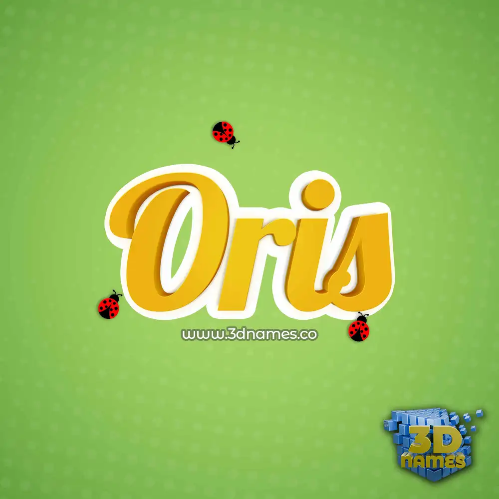 oris in Ladybugs style - 3D name wallpaper