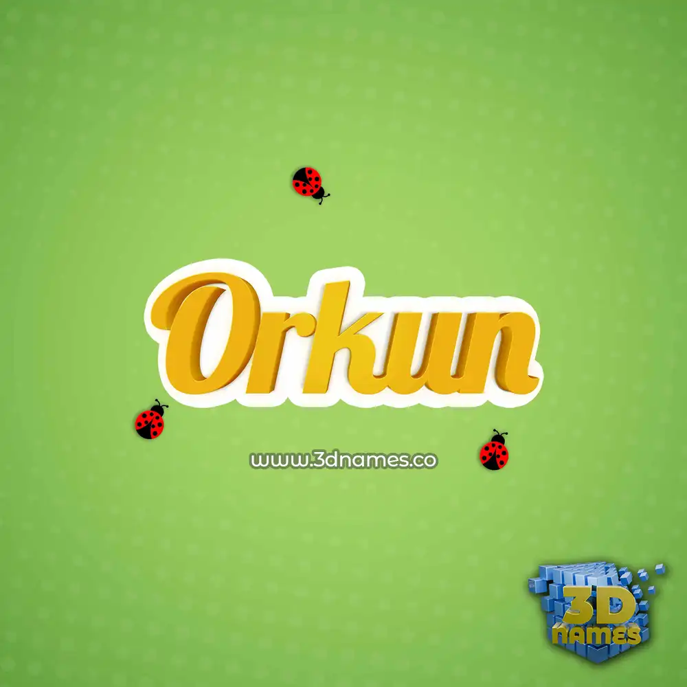 orkun in Ladybugs style - 3D name wallpaper
