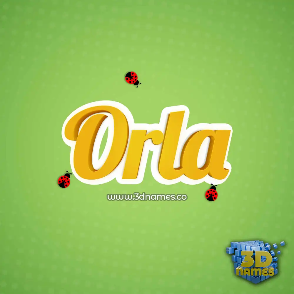 orla in Ladybugs style - 3D name wallpaper