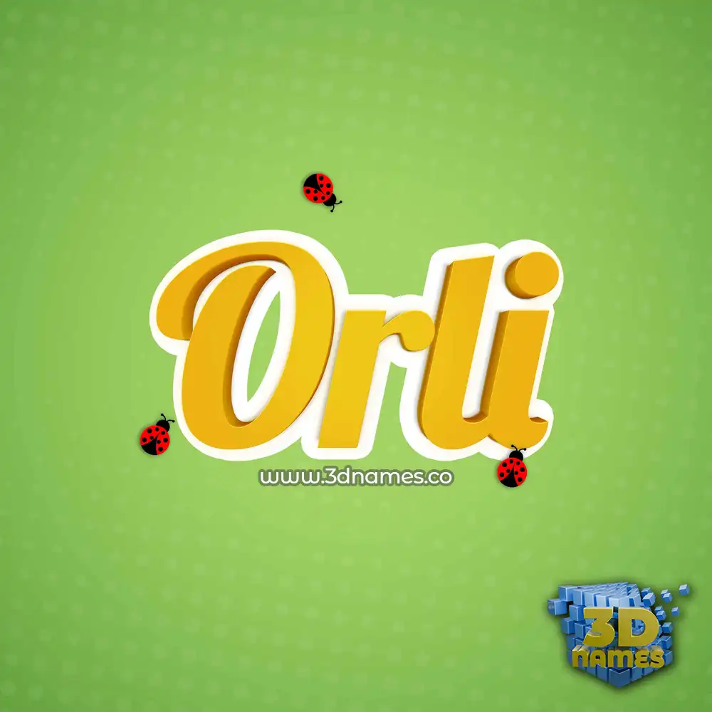 orli in Ladybugs style - 3D name wallpaper
