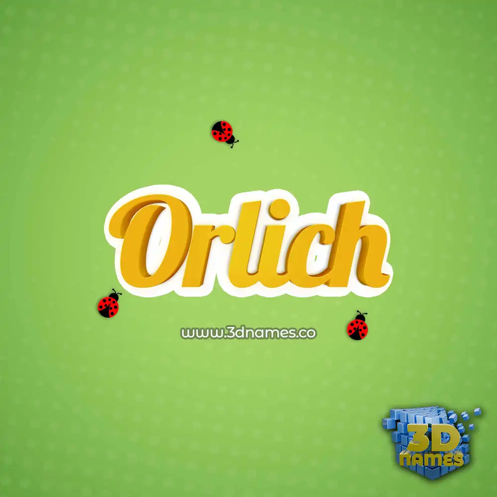 orlich in Ladybugs style - 3D name wallpaper