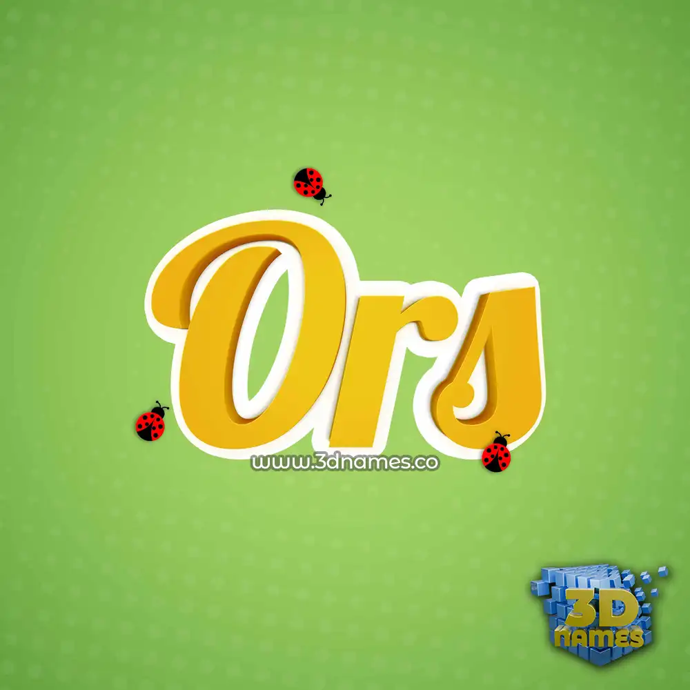 ors in Ladybugs style - 3D name wallpaper