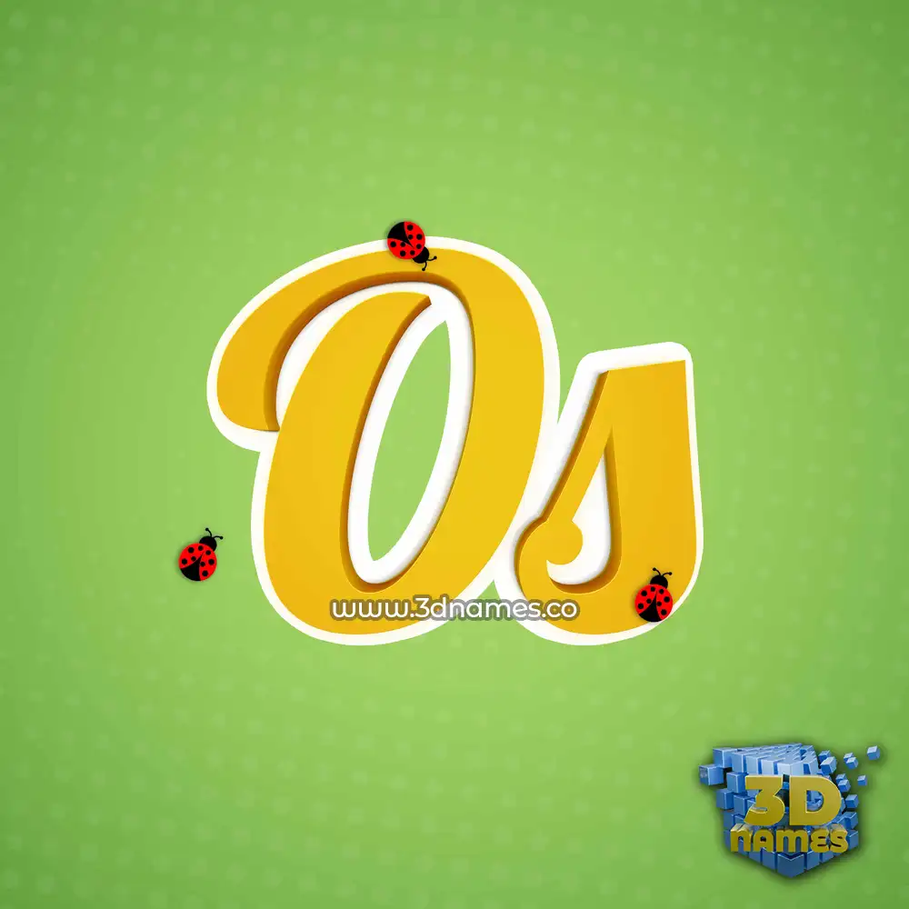 os in Ladybugs style - 3D name wallpaper