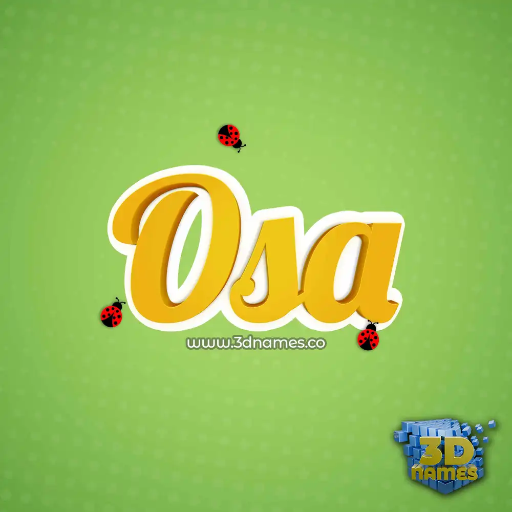 osa in Ladybugs style - 3D name wallpaper