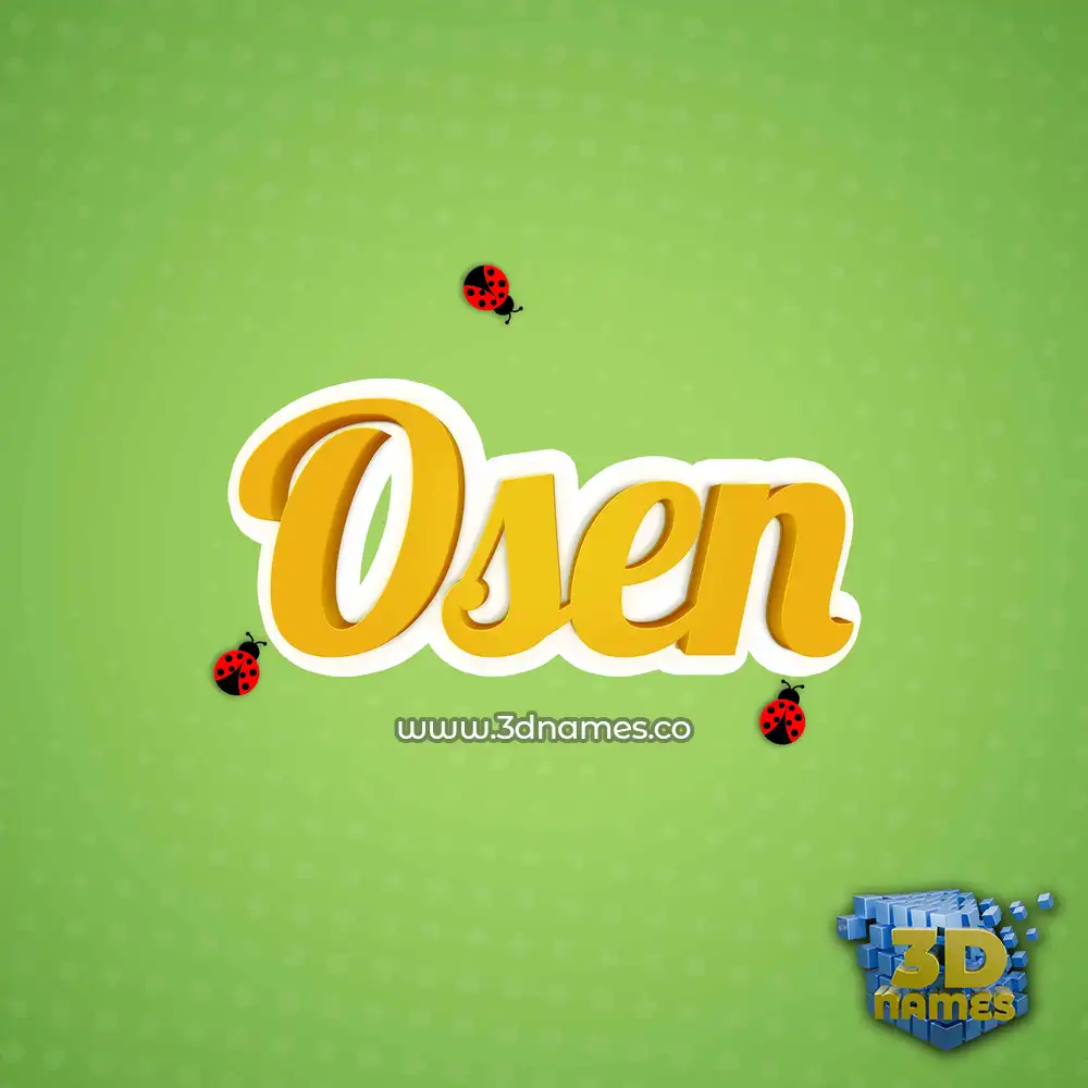 osen in Ladybugs style - 3D name wallpaper