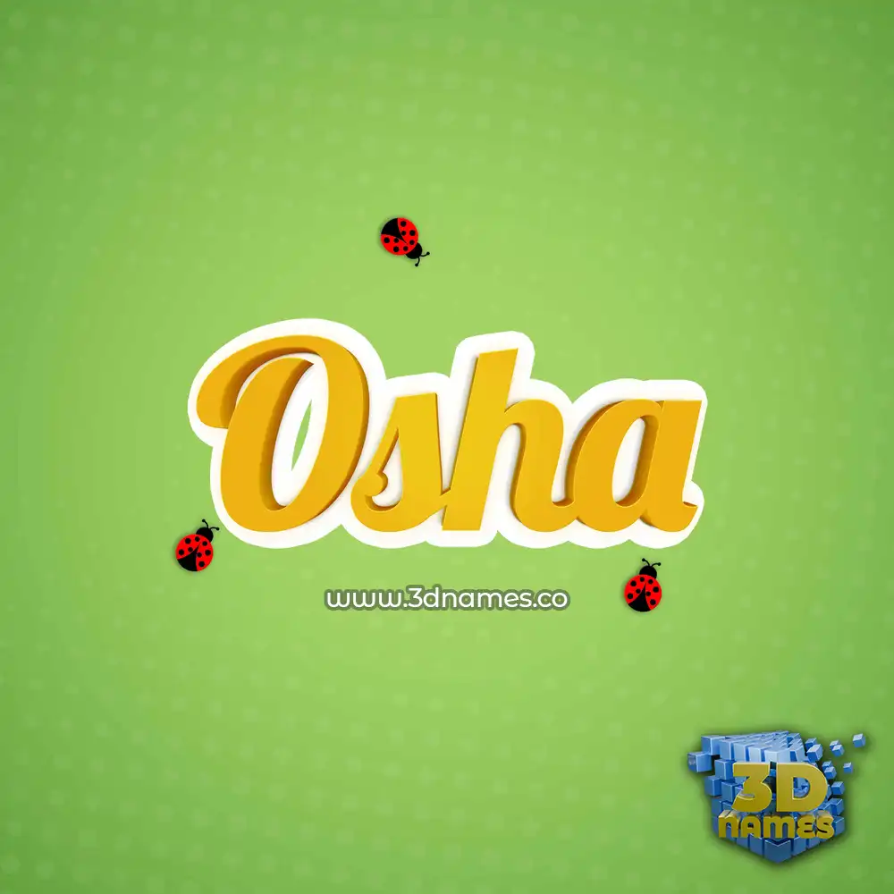 osha in Ladybugs style - 3D name wallpaper
