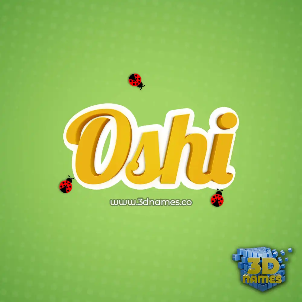 oshi in Ladybugs style - 3D name wallpaper