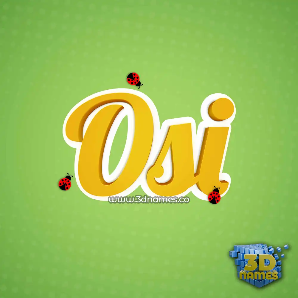 osi in Ladybugs style - 3D name wallpaper
