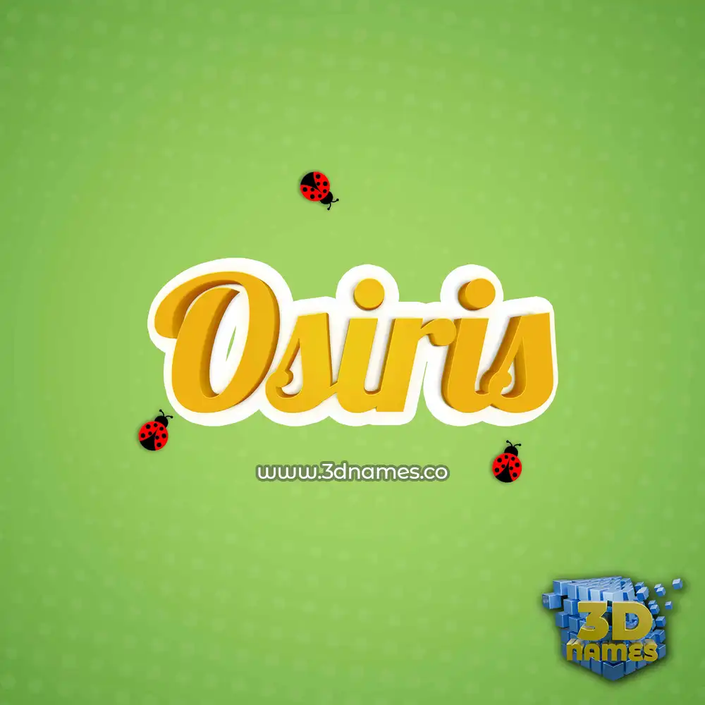 osiris in Ladybugs style - 3D name wallpaper