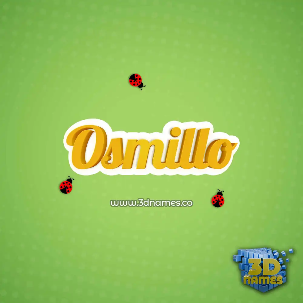 osmillo in Ladybugs style - 3D name wallpaper
