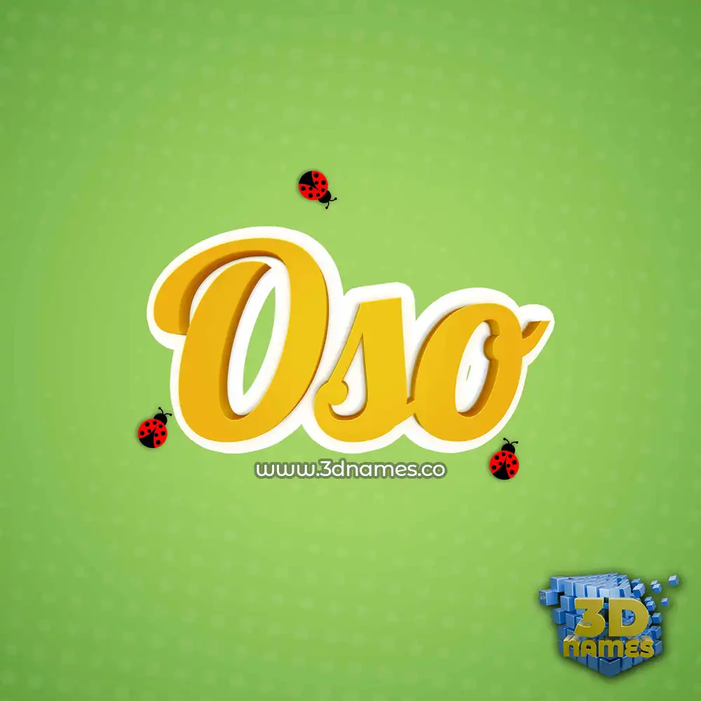 oso in Ladybugs style - 3D name wallpaper