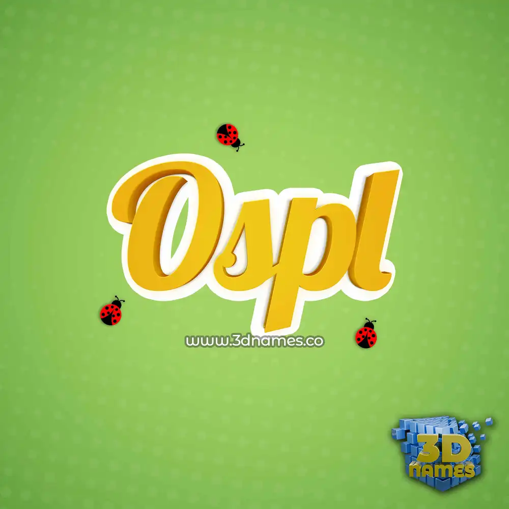ospl in Ladybugs style - 3D name wallpaper