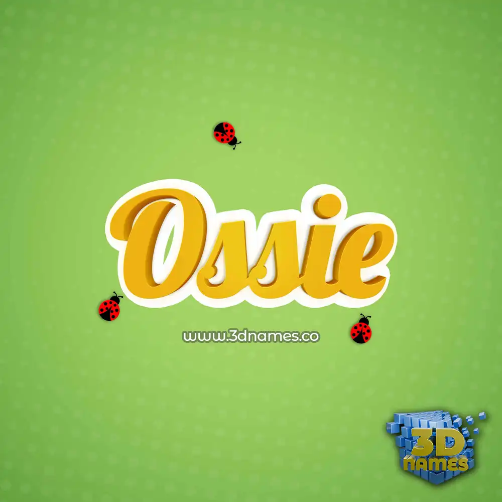 ossie in Ladybugs style - 3D name wallpaper