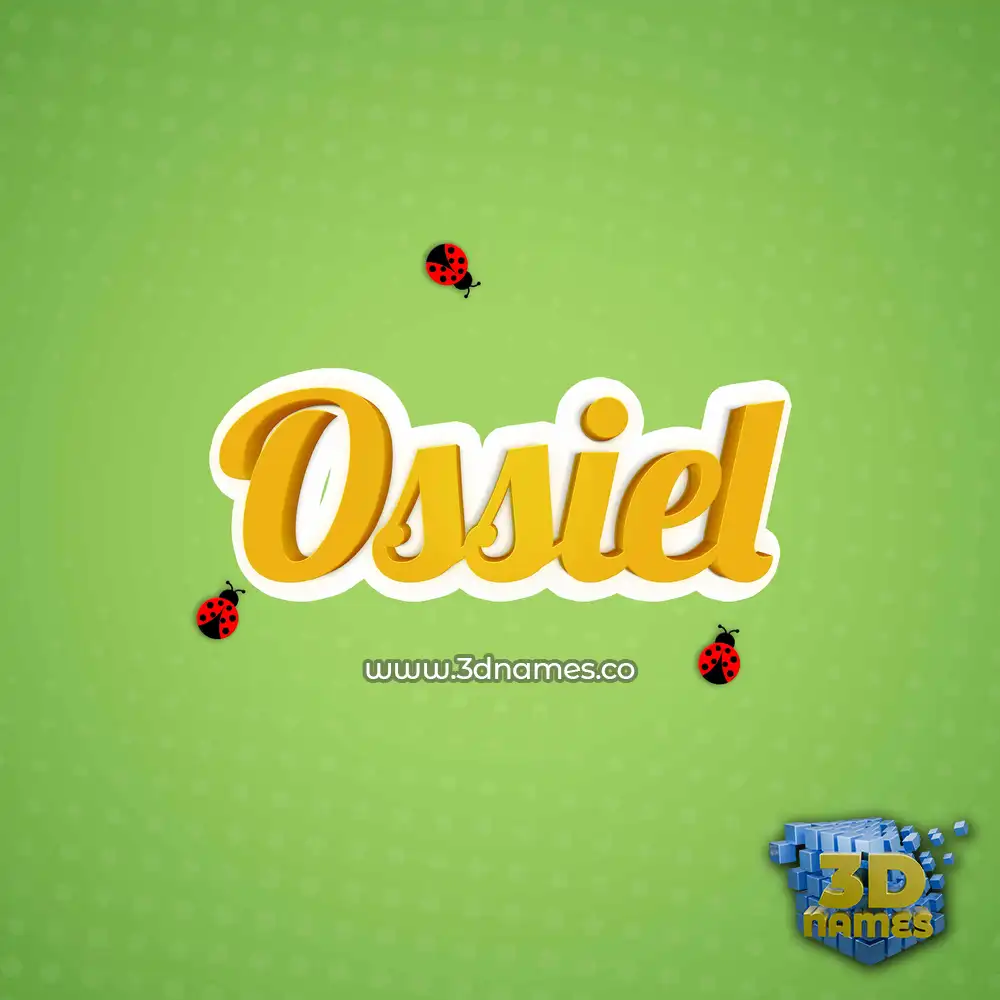 ossiel in Ladybugs style - 3D name wallpaper