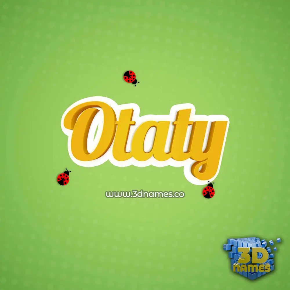otaty in Ladybugs style - 3D name wallpaper