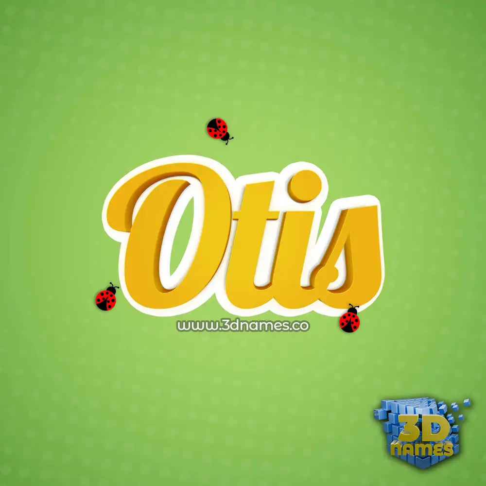 otis in Ladybugs style - 3D name wallpaper