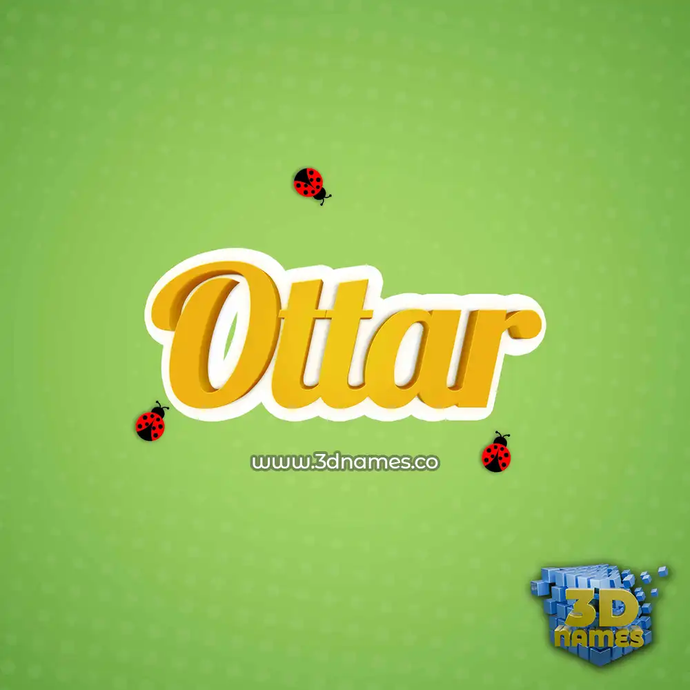 ottar in Ladybugs style - 3D name wallpaper