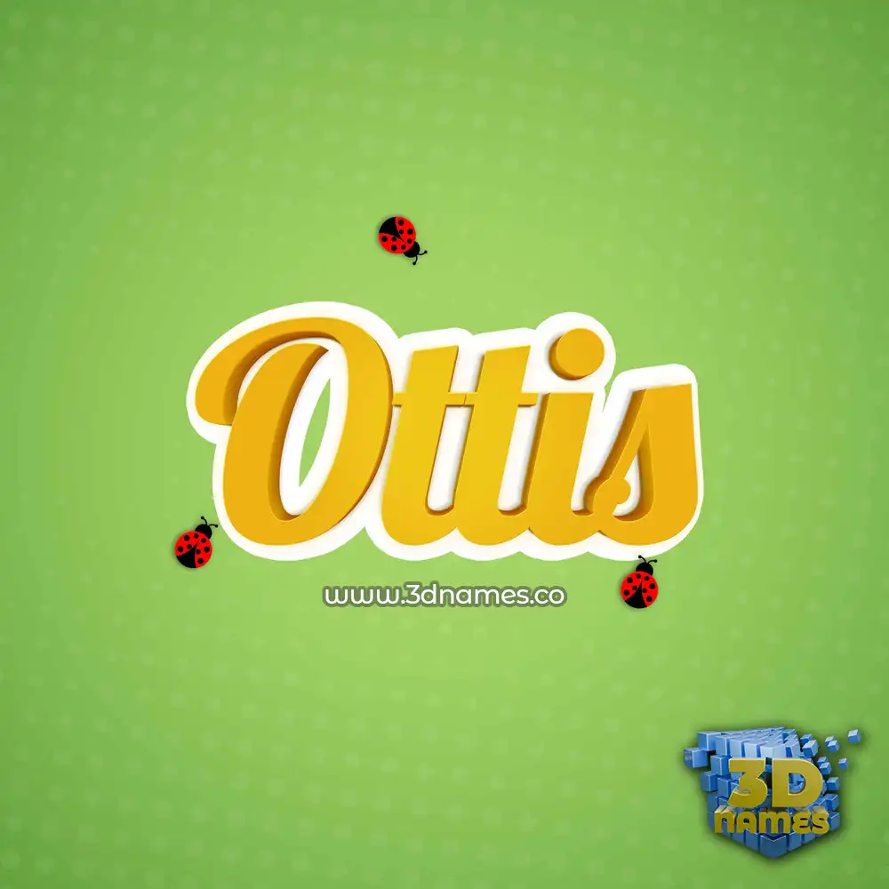 ottis in Ladybugs style - 3D name wallpaper